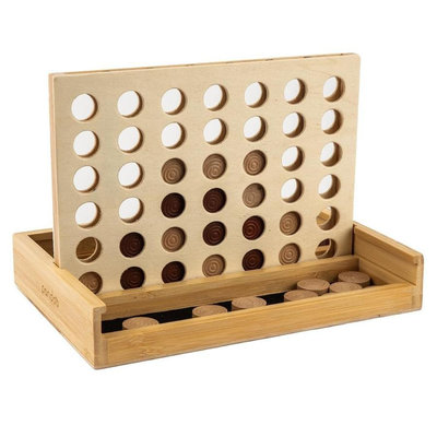 Jeu de société Puissance 4 en bambou